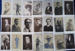 Postcards, Music Hall and Variety, 50 cards to include Vesta Tilley, Dan Leno, Harry Lauder, Harry