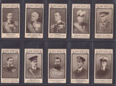 Trade cards, War Portraits, 10 cards all issued by Skipper, numbers 7 10 14 18 23 28 34 36 40 43 (