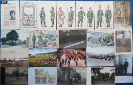 Postcards, Military, a mixed collection of approx. 47 cards, with RPs of soldiers in uniform,