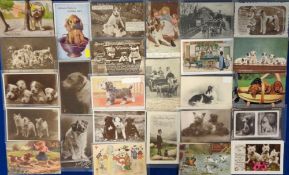 Postcards, Dogs, approx. 180 postcards featuring dogs to include photographic and artist drawn.