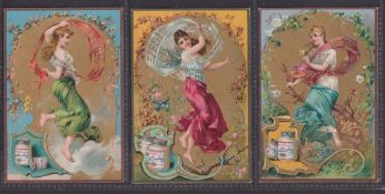 Trade cards, Liebig, Girls with Veils, Ref s308, English edition, (set, 6 cards) (gd/vg)