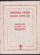 Sheffield Utd FC, Booklet, 'Photographs History and Record, 1925/26', 10 large format pages, inc.