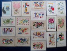 Postcards, Silks, a collection of approx. 44 WW1 embroidered silks inc. 'Armes de Jeanne d'Arc'