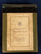 Oxford City FC, a scrap book relating to a Tour to Austria and Hungary 1913, containing itinerary
