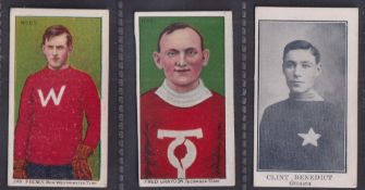 Cigarette cards, ITC Canada, one card from each of the 3 Lacrosse Series, Jas. Feeney, New