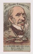 Cigarette card, The Figaro Cigarette, Caricatures (paper issue), 'X' size, type card O.P.Q.