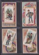 Cigarette cards, USA, Duke's, Terrors of America & their Doings, 'X' size, 4 cards, 'Marbles.