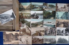 Postcards, a mixed collection of over 450 foreign and UK topographical, and approx. 40 cinema stars,