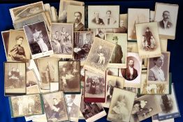 Photographs, Cabinet Cards, 115+ cards showing children with toys, siblings, groups, families,