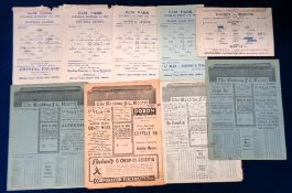 Football programmes, Reading FC, eight home programmes v Luton 10 Feb 1938 (gd, tc & scores