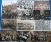 Postcards, Industry, 18 RPs to include HC Cleaver staff Hampstead Road London, well digging, work