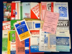 Football programmes, 60+ programmes all involving Non-League teams, inc. Mansfield v Bangor City