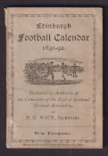 Edinburgh Football Calendar, 1891/1892 by F G Watt (appointed Newcastle Manager in 1892, winning the