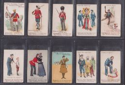 Cigarette cards, Faulkner, 26 cards all with plain backs various series, including Military,