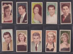 Trade cards, Barbers Tea, Cinema & Television Stars (set 24 cards plus checklist card plus a few