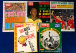 World Cup 1966, 5 special supplement magazines all issued in France and relating to the 1966 World