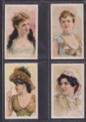 Cigarette cards, USA, Kimball, Gems of Beauty, 'X' size, four cards, ref N111, pictures nos 5, 7, 23
