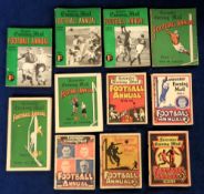 Leicester Evening Mail Football Annuals, a collection of 11 small size annuals for Seasons 1934/