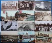 Postcards, a selection of 22 cards, RPs and printed to include Sheffield Pageant (2), Newcastle-
