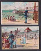 Cigarette cards, USA, Buchner, American Scenes with Policeman, 'X' size, two cards, Quincy Market,