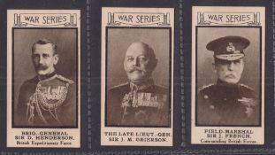 Cigarette cards, Wilson & Co Allies Cigarette War Portraits, 3 cards nos. 12, 21 & 46 (all with