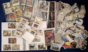 Cigarette and trade cards, Large Collection of cards in crate. Loose and in sleeves. Many issuers