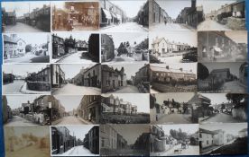 Postcards, Devon, Bere Alston, 50+ cards to include John Sleeps shop, The School Station Road,