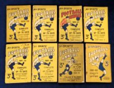 All Sports Football Annuals, a collection of 8 annuals, 1921/22, 22/23, 23/24, 24/25 (name to face),