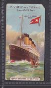 Trade card, Cadbury Largest Steamers in the World, Titanic type card (corner piece missing,