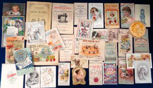 Trade advertising, USA, a collection of 35 early advertising booklets & give-aways inc. Singer
