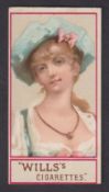 Cigarette card, Wills, Beauties (No inset, typeset back), type card, Wills ref. book, CSGB no 103,