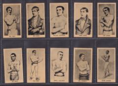 Trade cards, Cartledge Famous Prize Fighters (set 50 cards) including Joe Louis etc (varnished) (