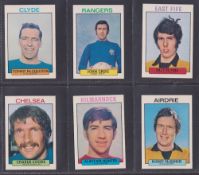 Trade cards, A&BC Gum Footballers 1971 Purple Back Scottish 1-73 (set 73 cards) including Alex