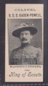 Cigarette card, Lambert & Butler, Colonel R S S Baden Powell, The King of Scouts, single issue