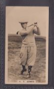 Cigarette card, Lambert & Butler Who's Who in Sport 1926, Golf type card no. 2 R T Bobby Jones (gd)