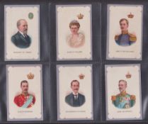 Cigarette cards, Muratti, Crowned Heads (34/35, missing no 11) (some fair, gen gd)