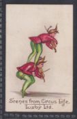 Cigarette card, Lusby, Scenes from Circus Life, type card, Ref H264 picture no 19 (gd) (1)