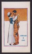 Cigarette card, T Spalton, Army Pictures, Cartoons etc, type card, 'Comrades in Arms' (gd) (1)