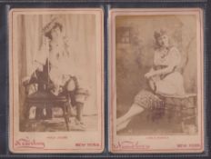 Cigarette cards, USA, National Tobacco Works, Cabinet Pictures, Actors & Actresses, 'G' size, six