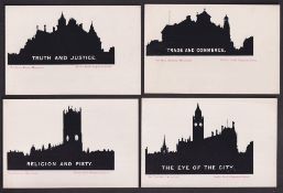 Trade cards. Brooke Bond, Silhouettes in Manchester, 5 different postcards, all unused (gd/vg)
