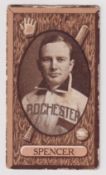 Cigarette card, ITC Canada, Baseball Series, type card, no 81, Spencer, Rochester, (some sl marks