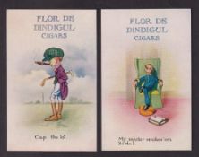 Tobacco advertising, Bewlay & Co, Comic Advertisement cards, 'P' size, Flor de Dindigul Cigars, 2