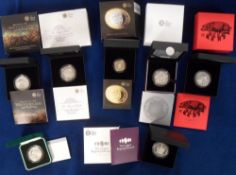 Coins, a selection of 7 Royal Mint presentation coins to comprise £2 Lunar Year of the Pig 2019, £