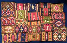 Tobacco Felts, USA, ATC, Miniature Indian Blankets, ref B13, 'P' size, approx. 140 x 95mm (Factory