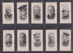 Cigarette cards, Taddy, Admirals & Generals The War (South African issue) (16/25) (fair / near gd)