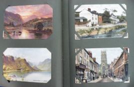 Postcards, a large vintage album containing a mixed selection of approx. 400 cards, mainly UK