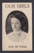 Cigarette card, Finlay & Co, Our Girls, type card, ref H170, picture no 4 (slight edge knock, gd) (