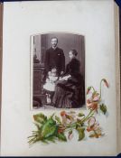 Victorian Photograph albums, 4 leather albums containing approx. 240 Cartes de visite and cabinet