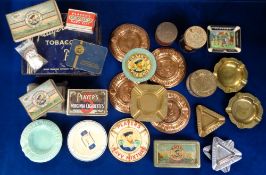 Advertising, Players Tobacco, a selection of 30 items to include cigarette boxes, cigarette tins,