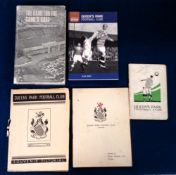 Queens Park FC, a selection of five items, Club History Booklet by Richard Robinson (name in ink